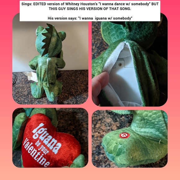 Singing & dancing iguana, sings "I iquana dance w somebody" Whitney Houston song - Picture 4 of 5